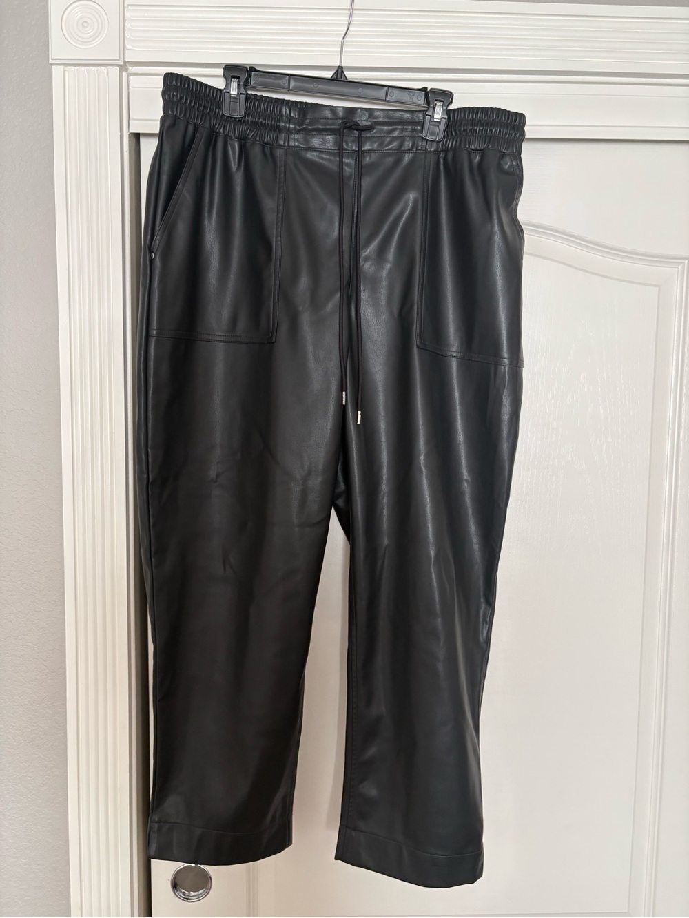 Black Faux Leather Pants